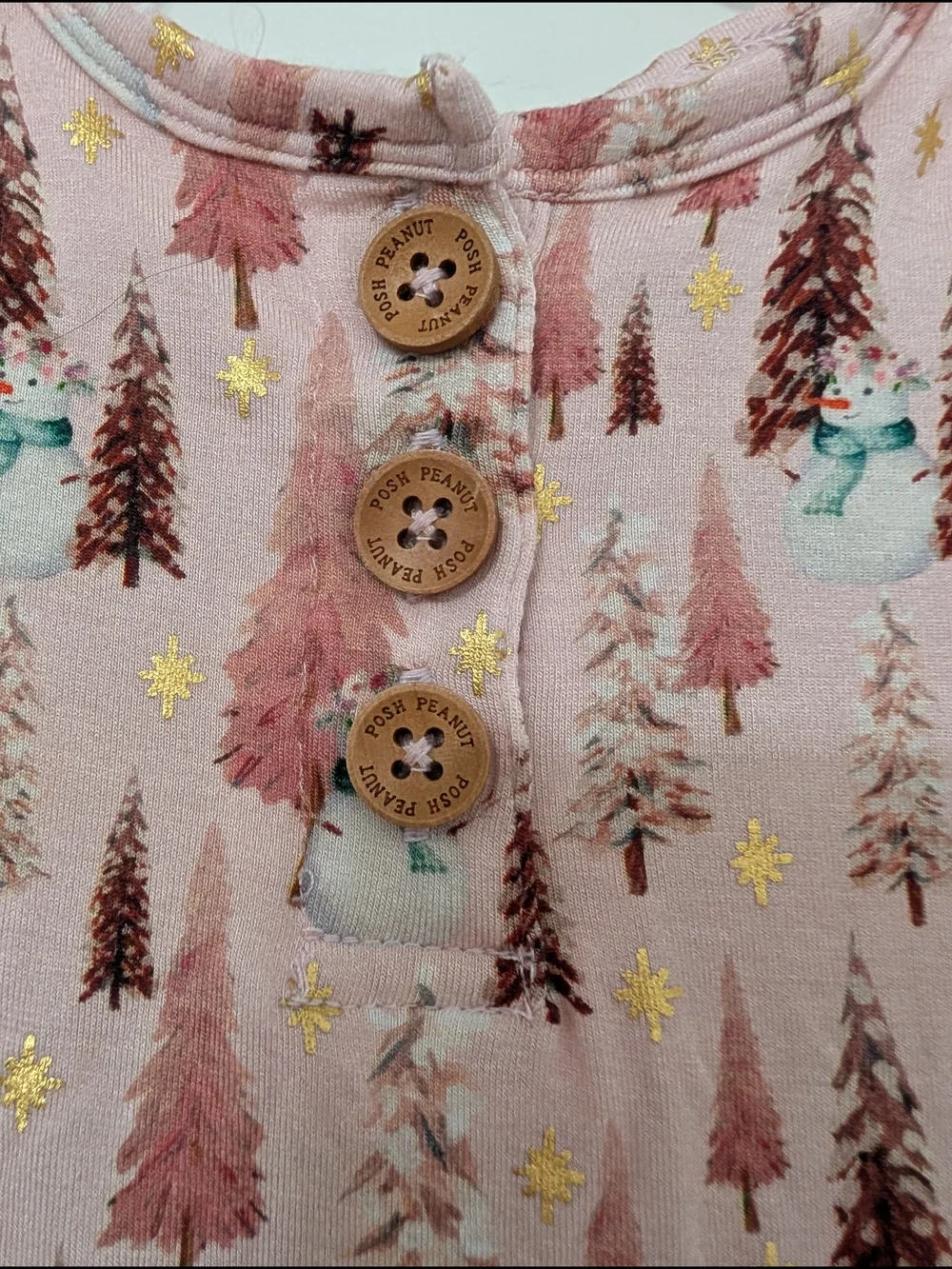 Posh Peanut Pink Christmas Tree Long Sleeve Twirl Bodysuit